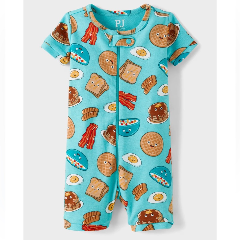 The Children's Place Breakfast-Print One-Piece Pajamas